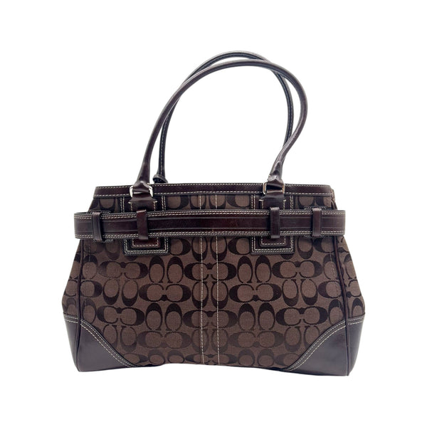 Coach Signature Canvas Brown Legacy Satchel