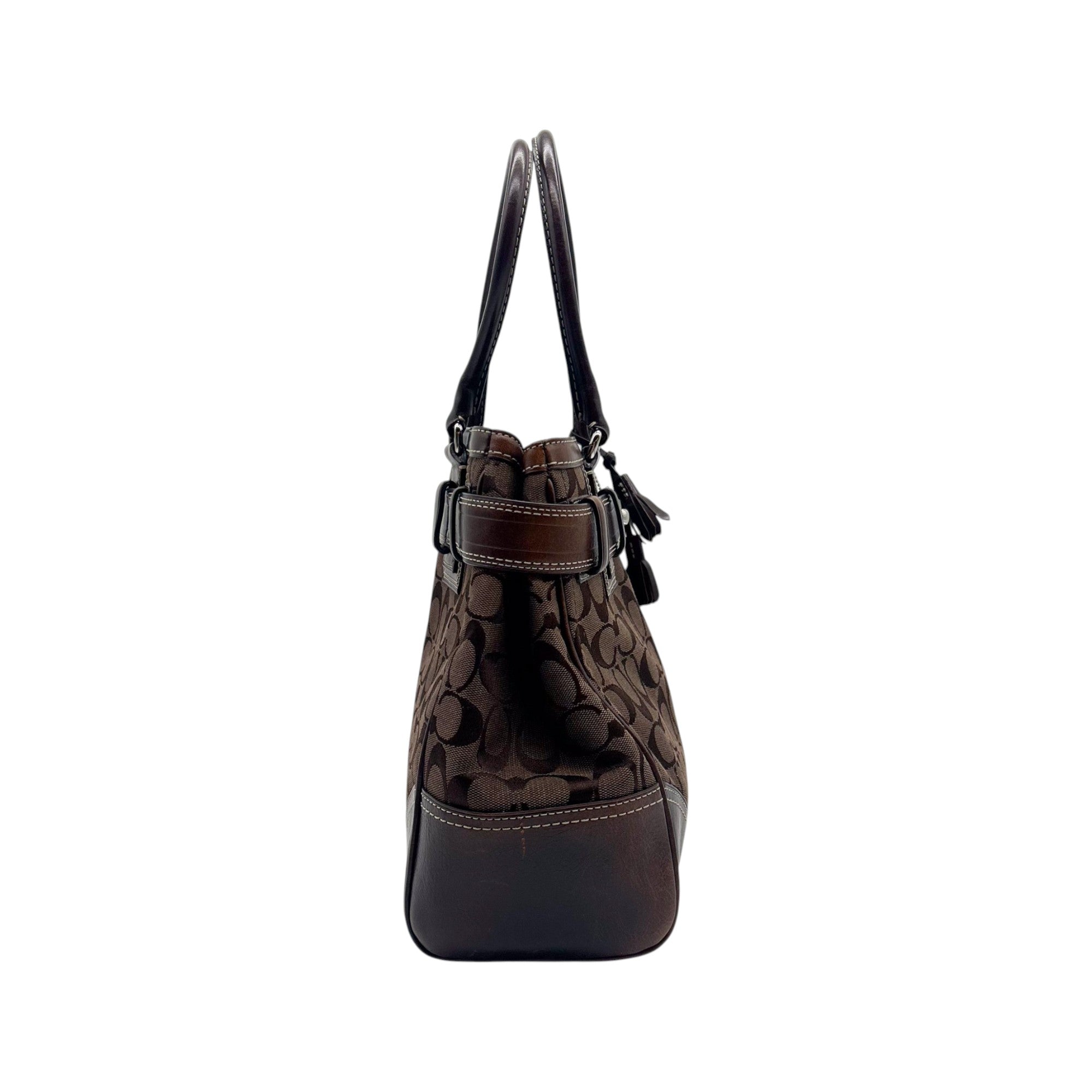 Coach Signature Canvas Brown Legacy Satchel