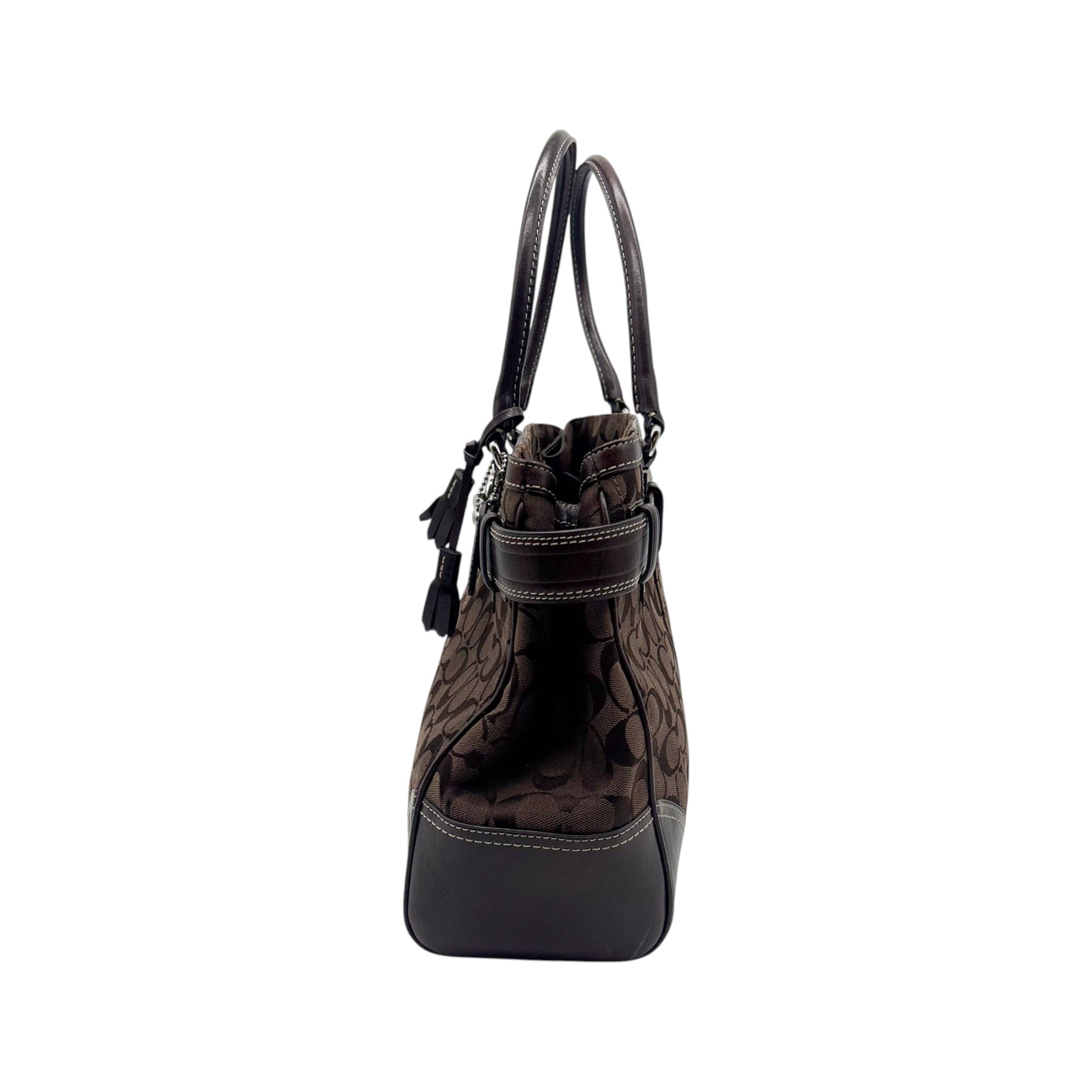 Coach Signature Canvas Brown Legacy Satchel