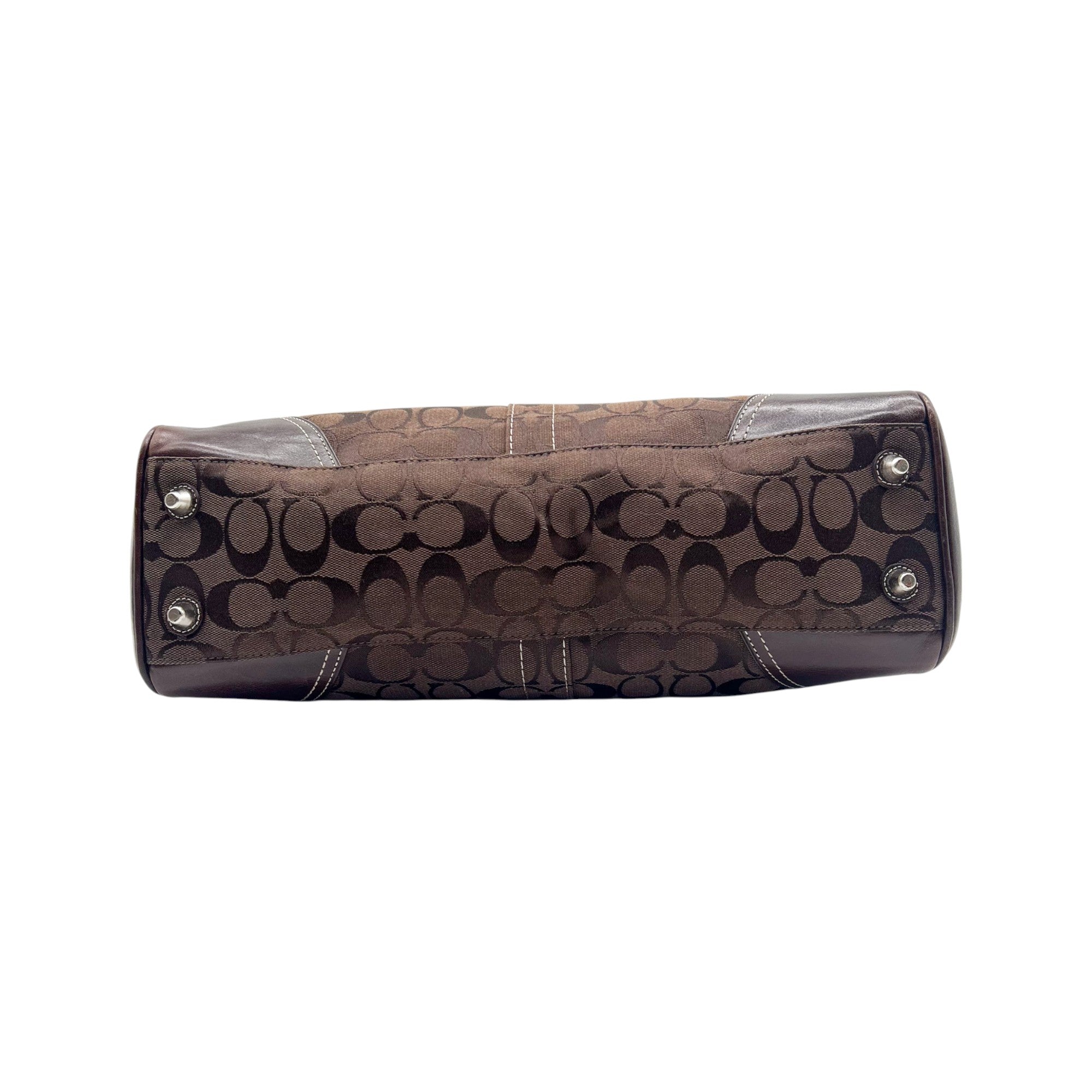 Coach Signature Canvas Brown Legacy Satchel