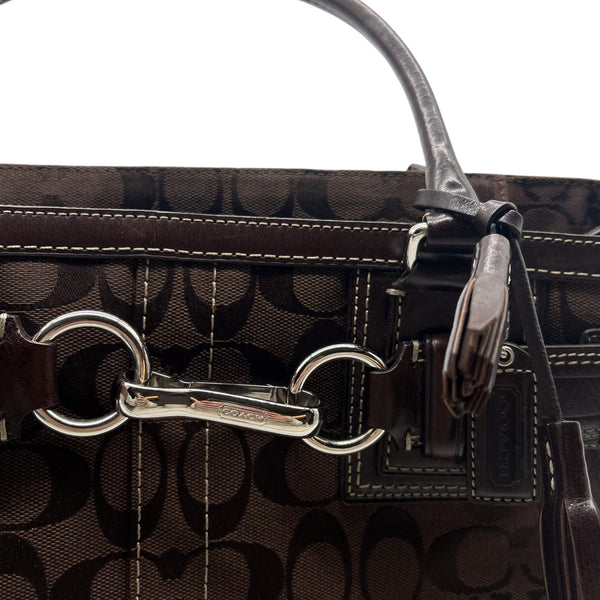 Coach Signature Canvas Brown Legacy Satchel