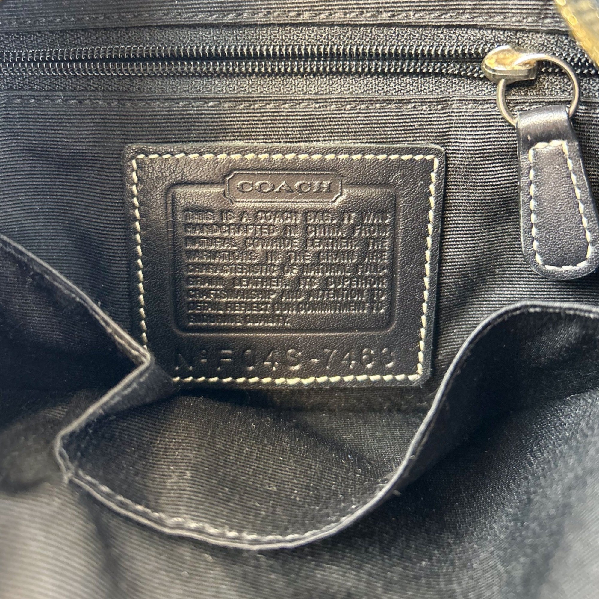 Coach Black Leather Buckle Hobo Shoulder Bag