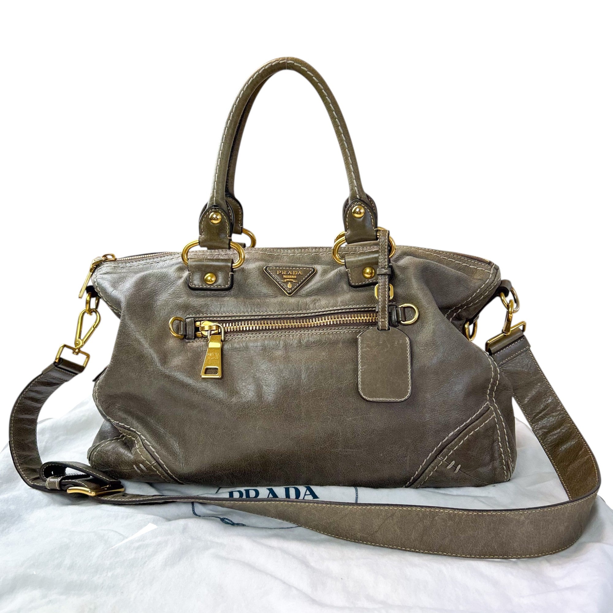 Prada Vitello Daino Tote
