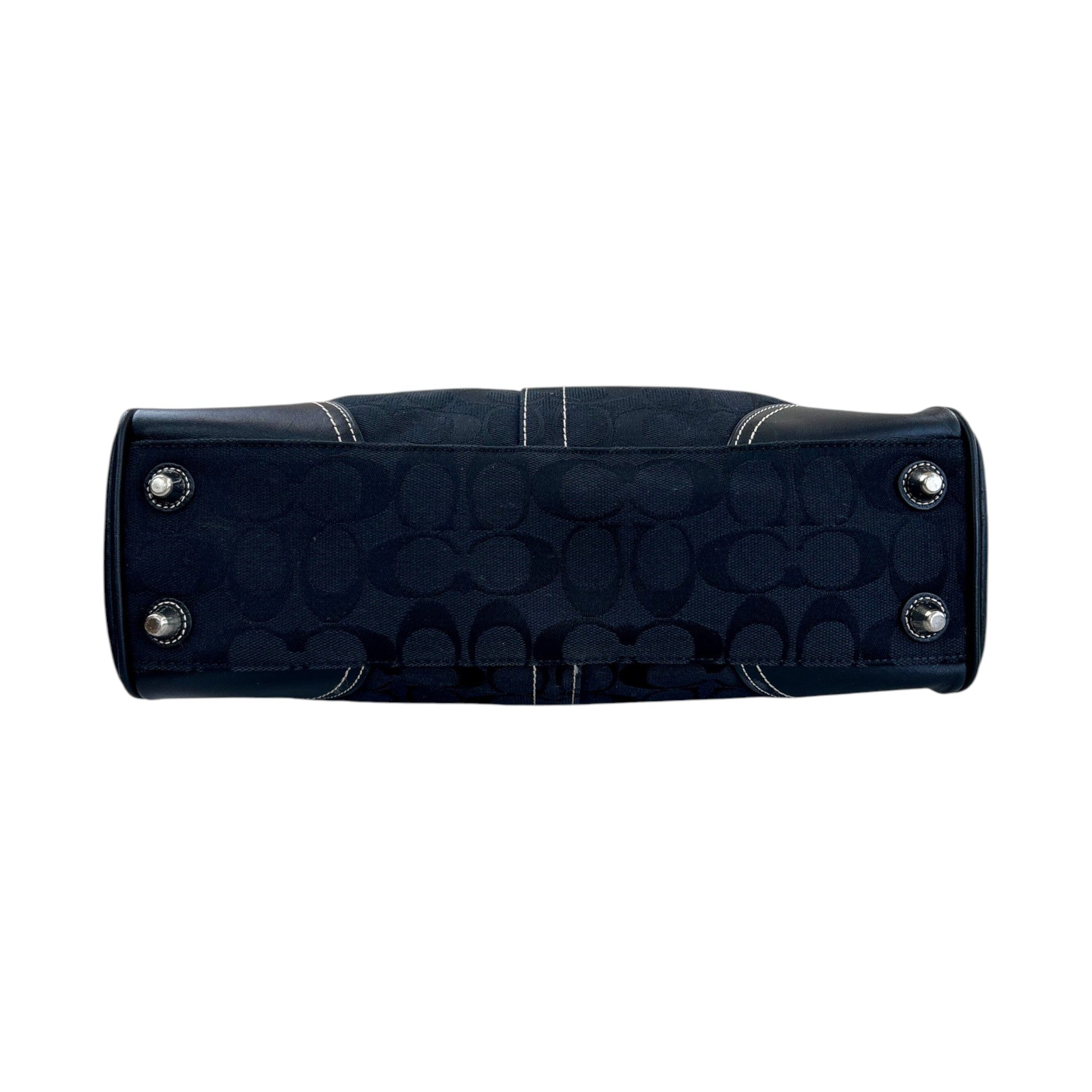 Coach Black Signature Horsebit Shoulder Bag