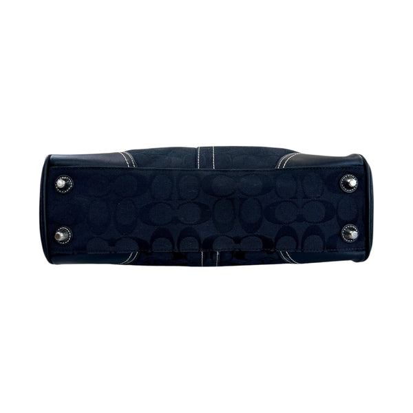 Coach Black Signature Horsebit Shoulder Bag
