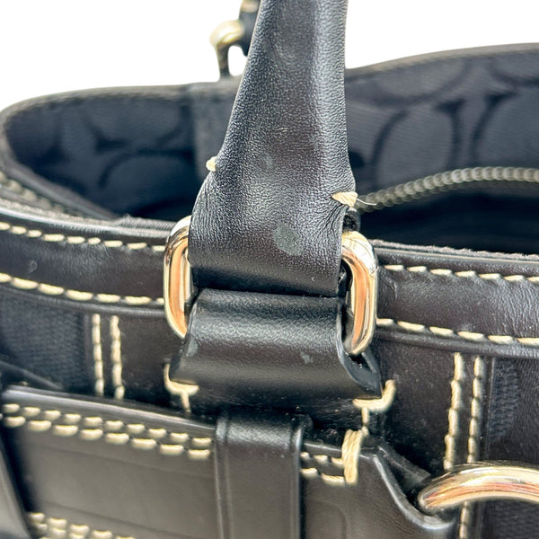 Coach Black Signature Horsebit Shoulder Bag