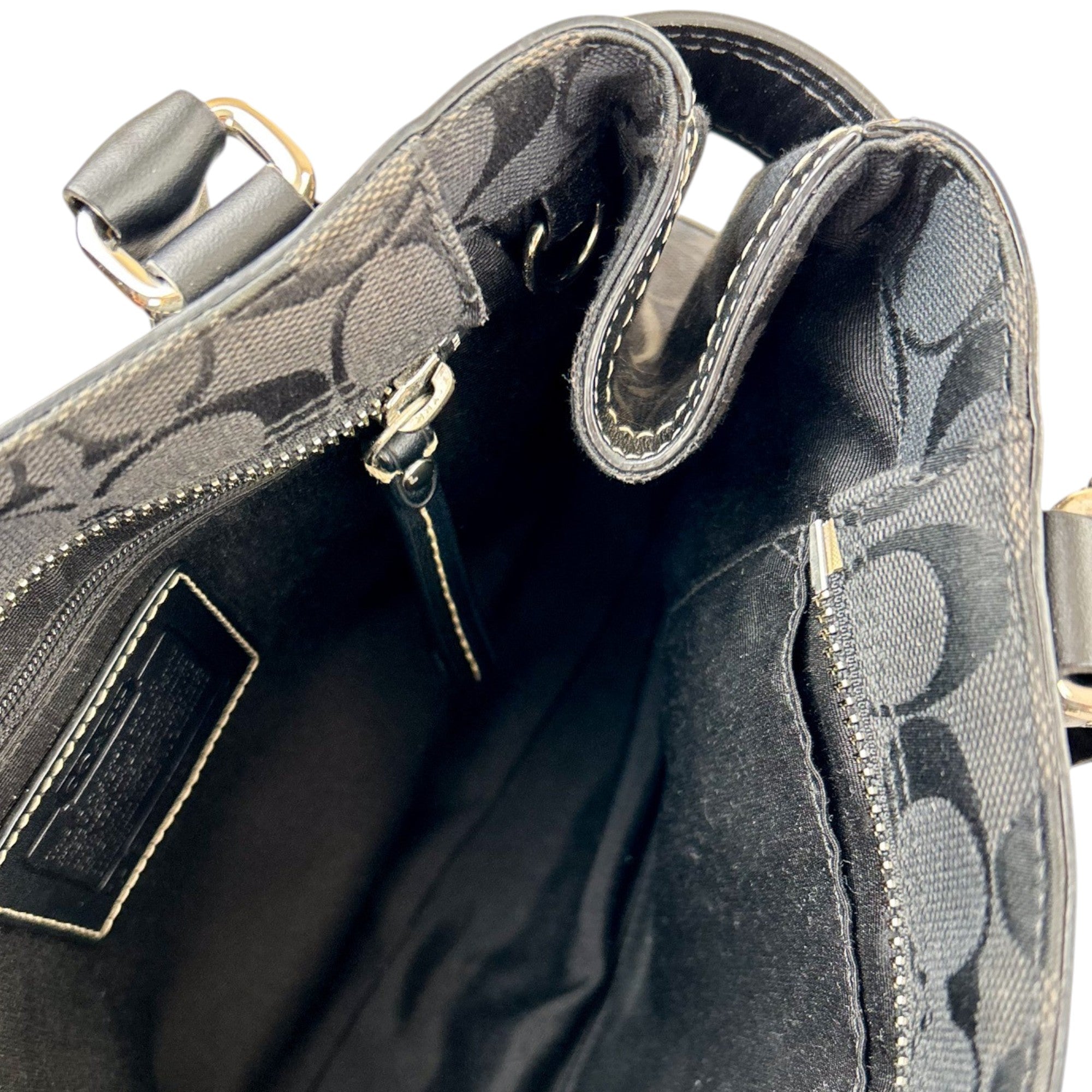 Coach Black Signature Horsebit Shoulder Bag
