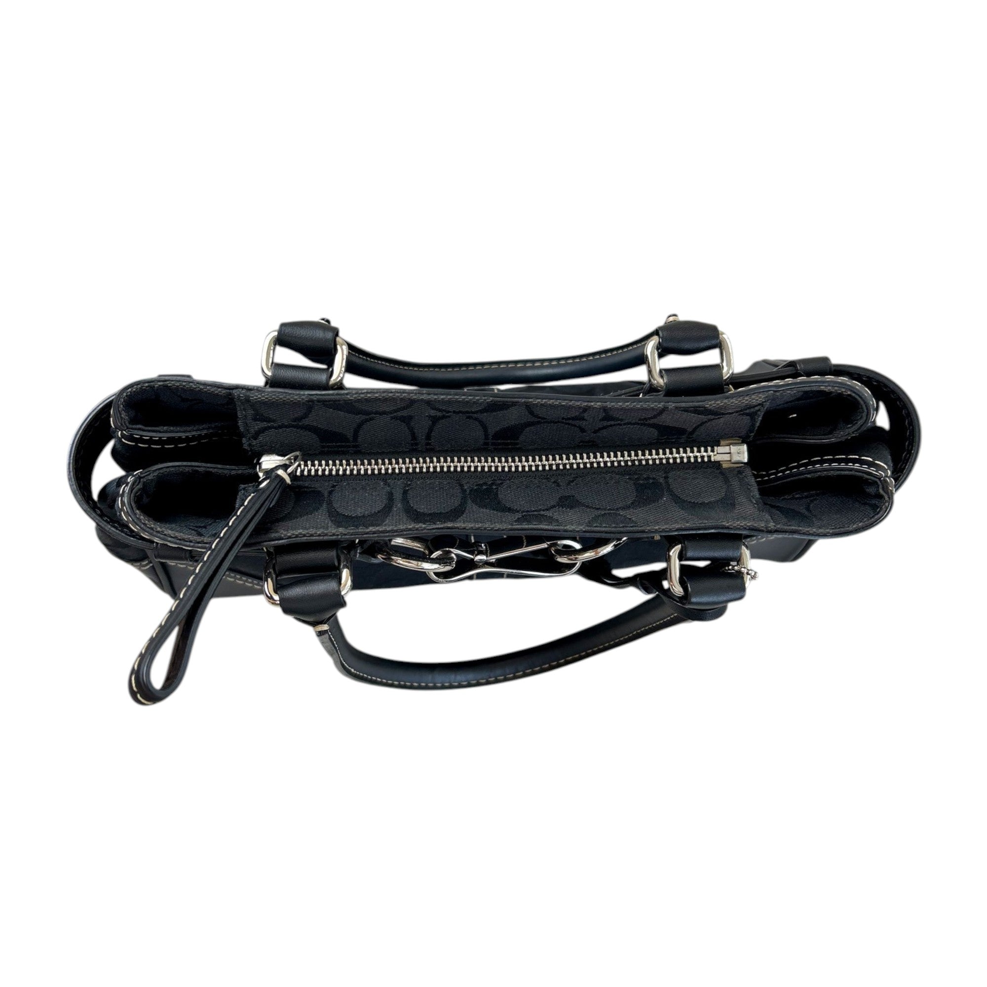 Coach Black Signature Horsebit Shoulder Bag