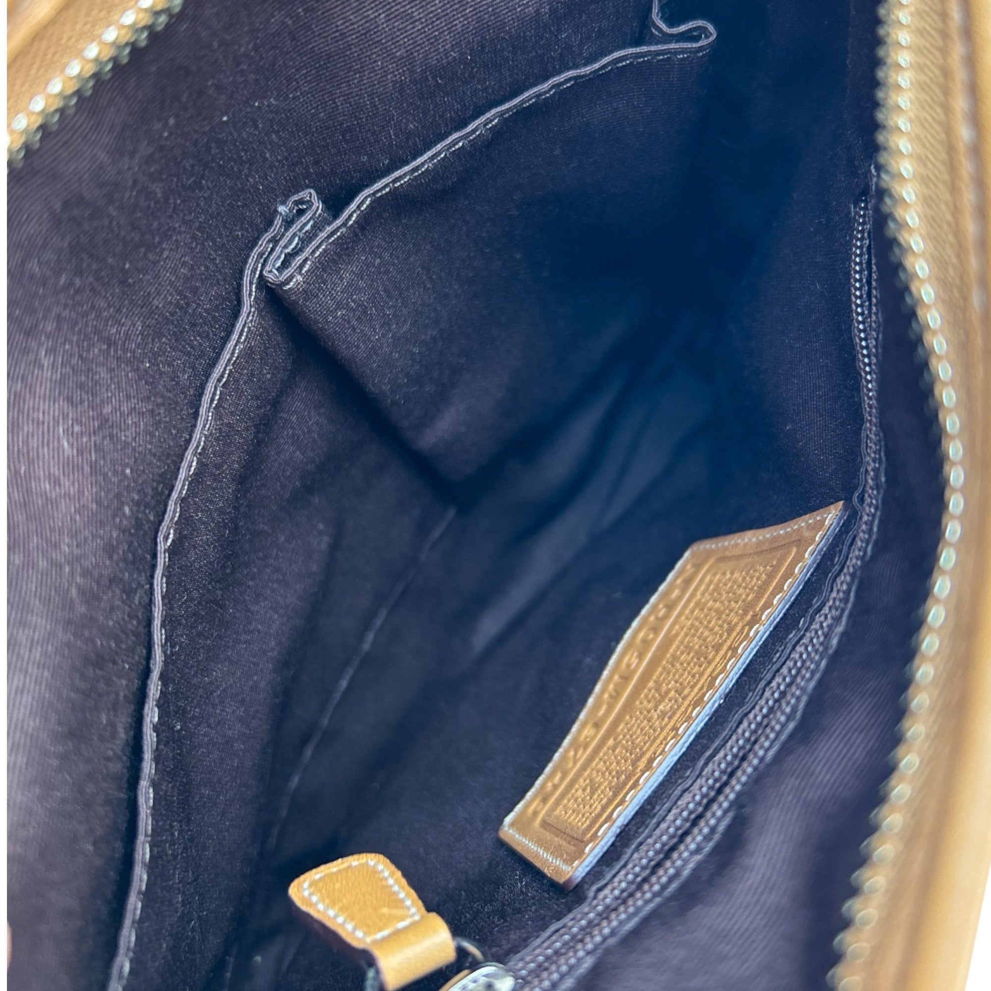 Coach Brown Signature Canvas Buckle Crossbody Bag
