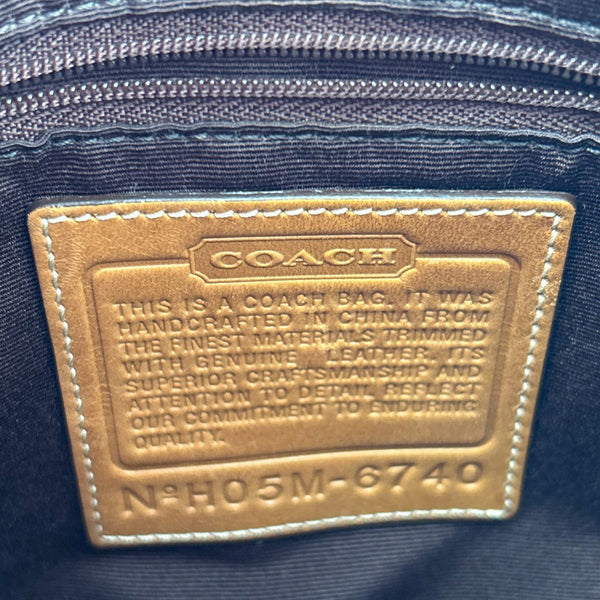 Coach Brown Signature Canvas Buckle Crossbody Bag