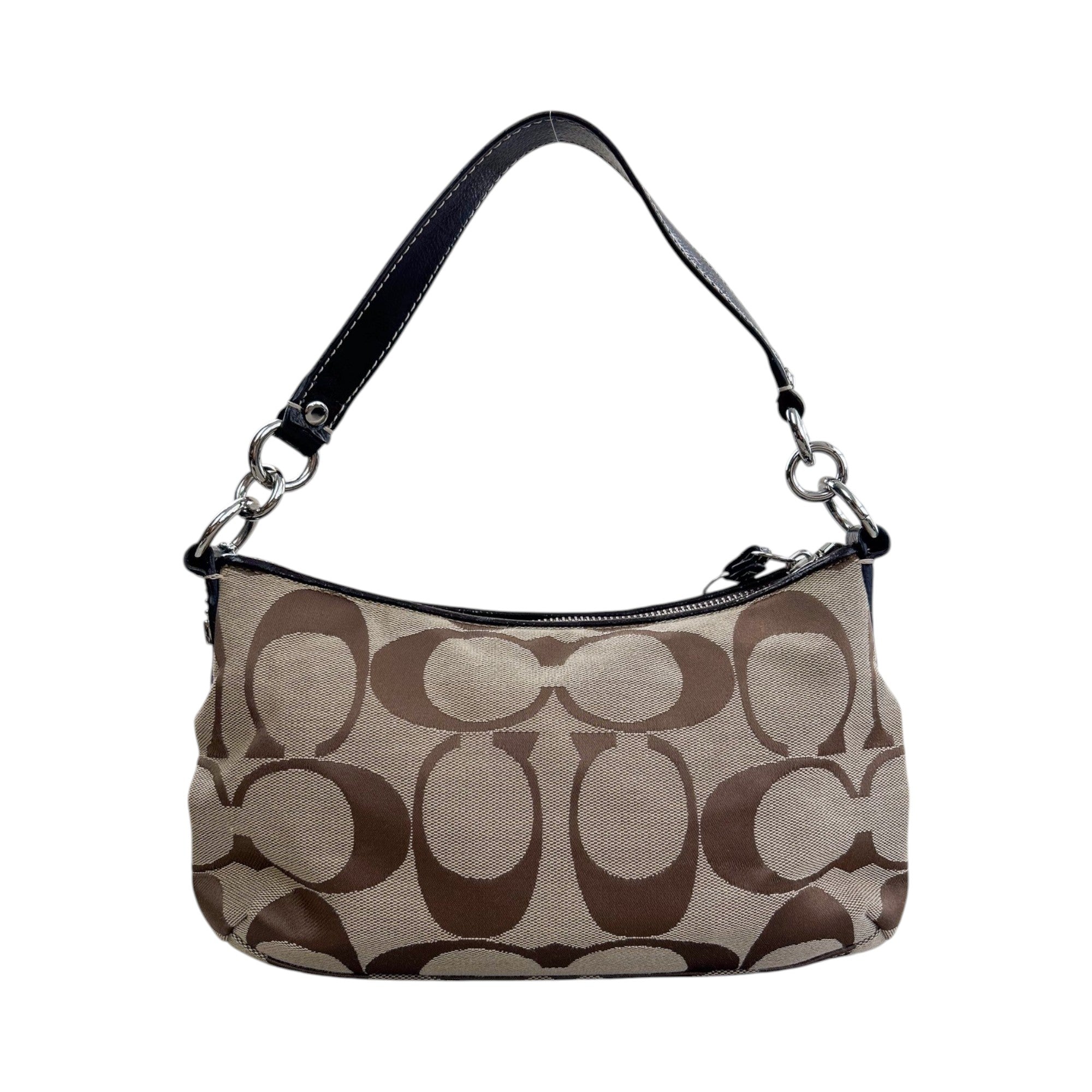 Coach Brown Signature Canvas Shoulder Bag