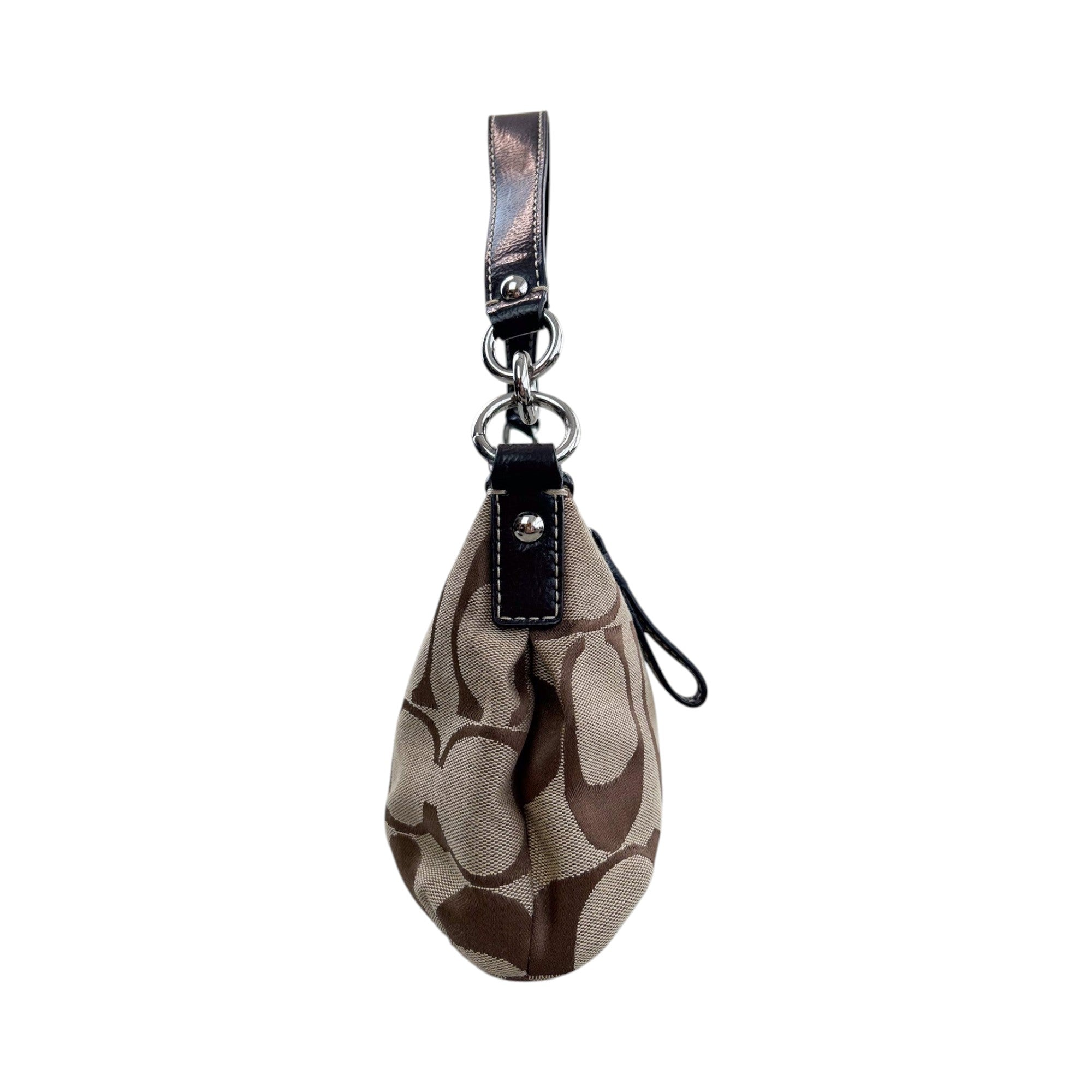 Coach Brown Signature Canvas Shoulder Bag