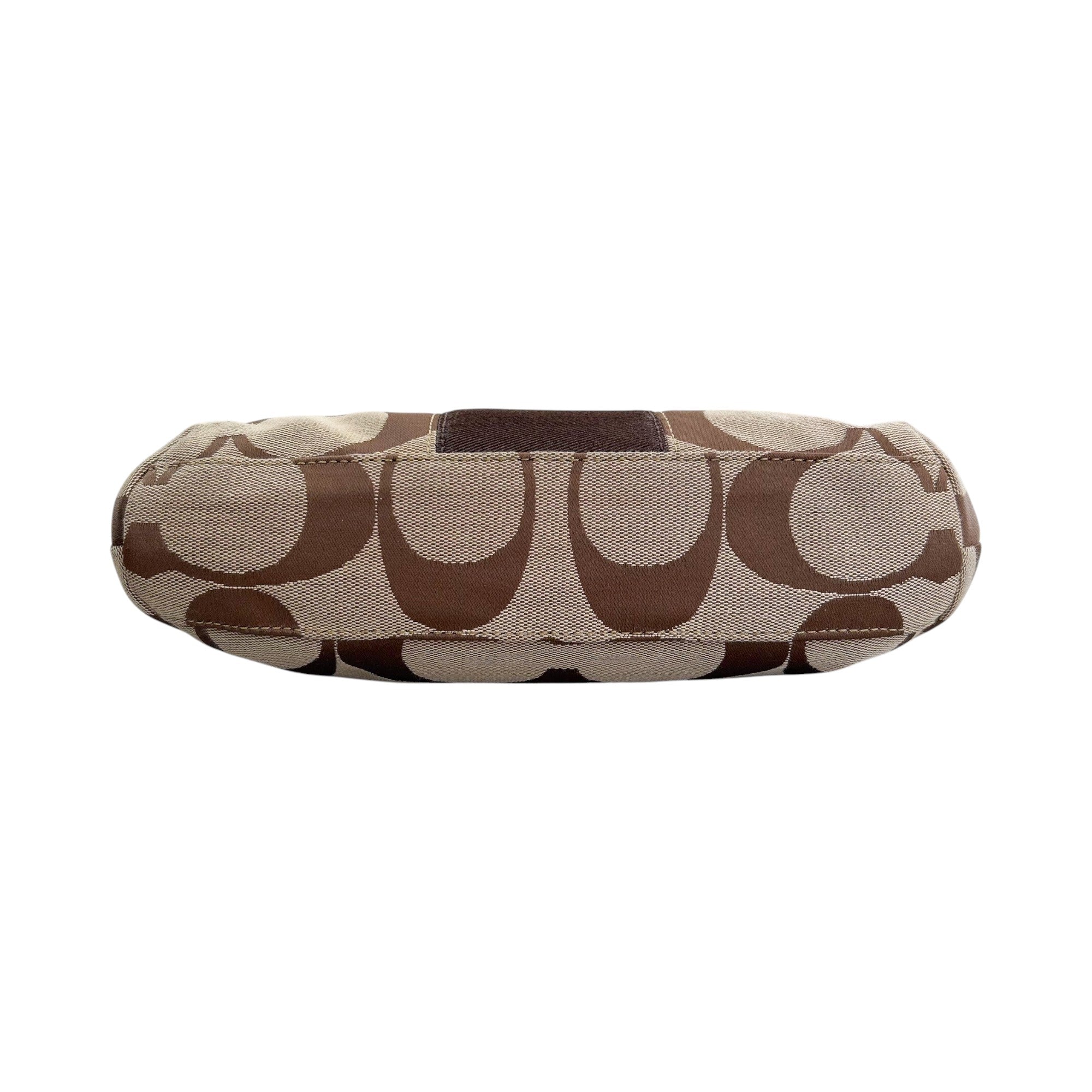 Coach Brown Signature Canvas Shoulder Bag