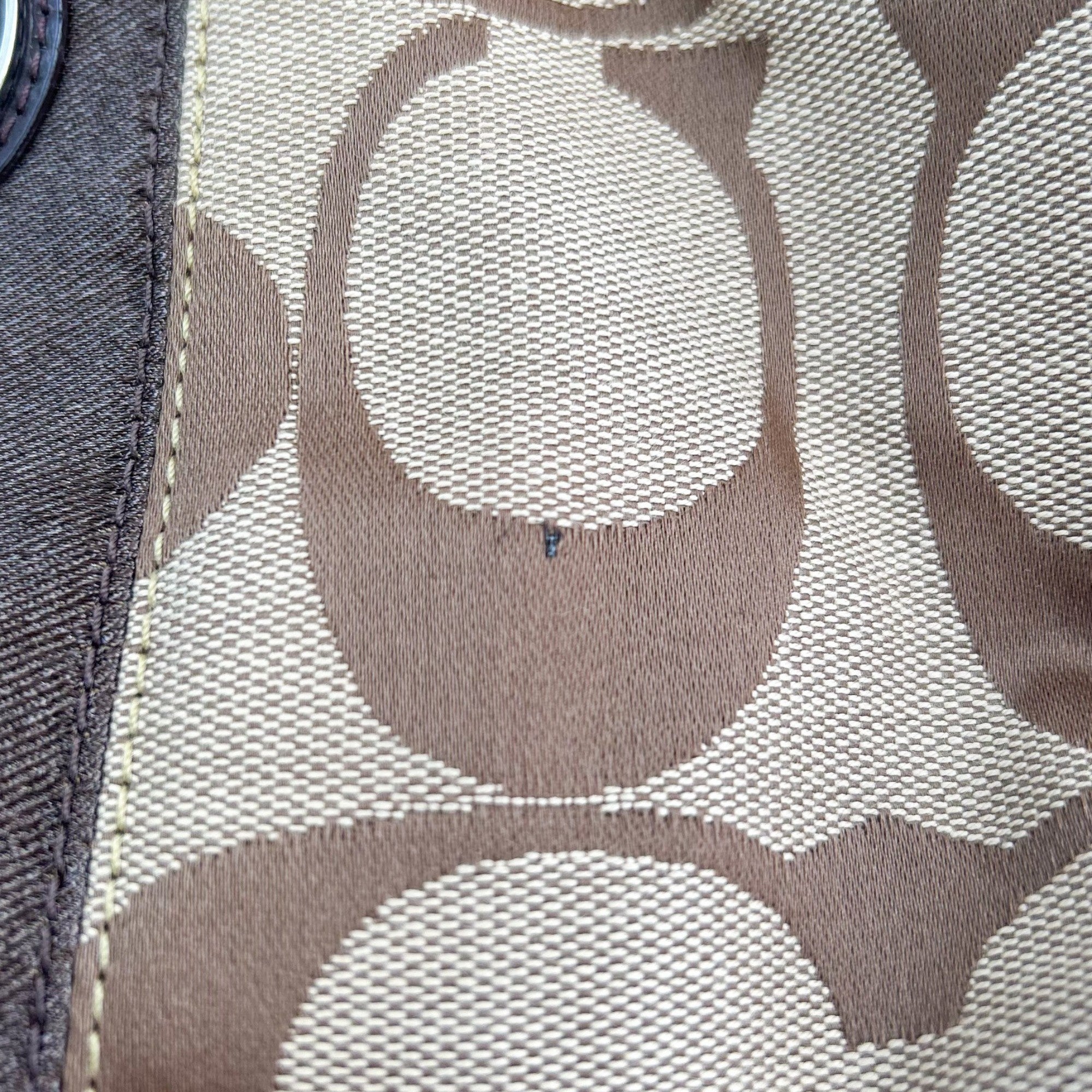 Coach Brown Signature Canvas Shoulder Bag