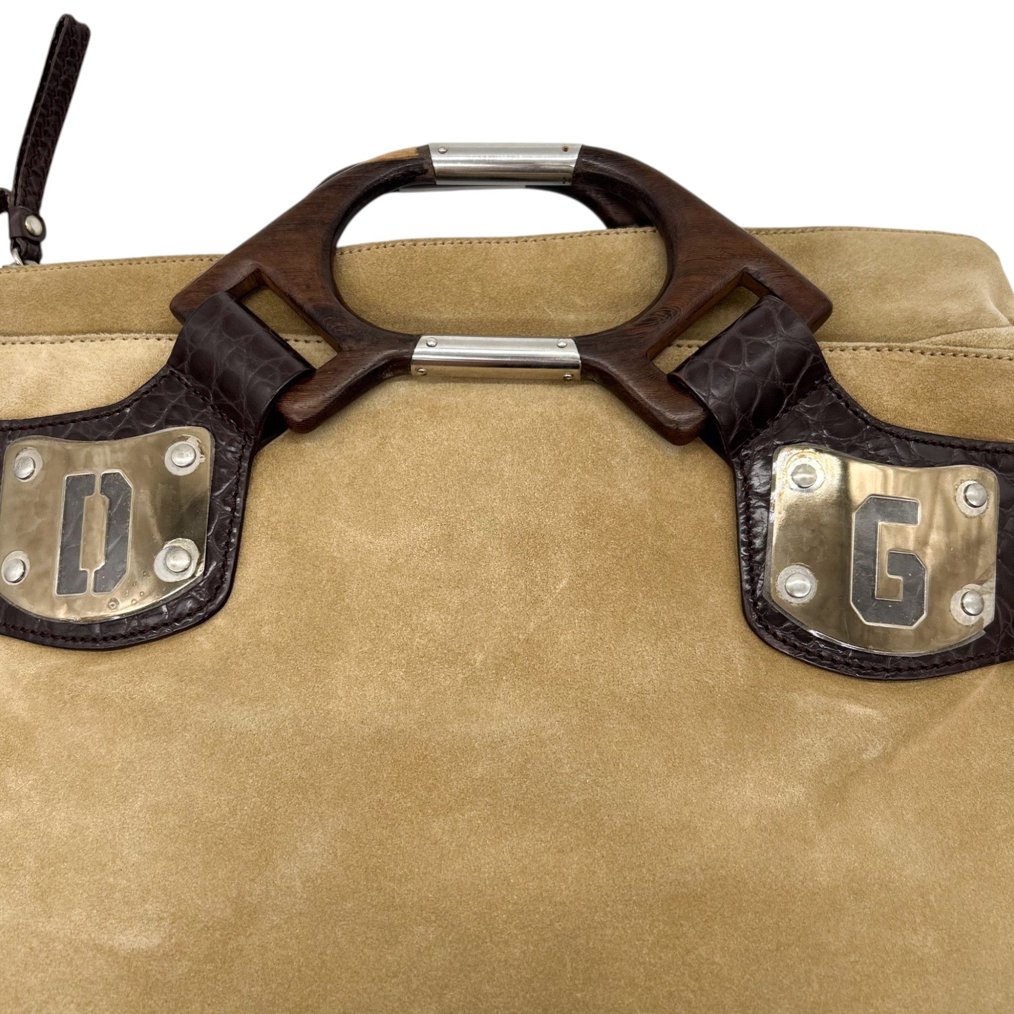 Dolce and Gabbana Suede Handbag