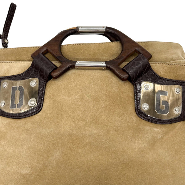 Dolce and Gabbana Suede Handbag