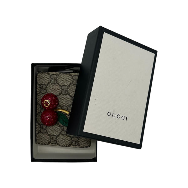 Gucci Monogram Cherry Wallet