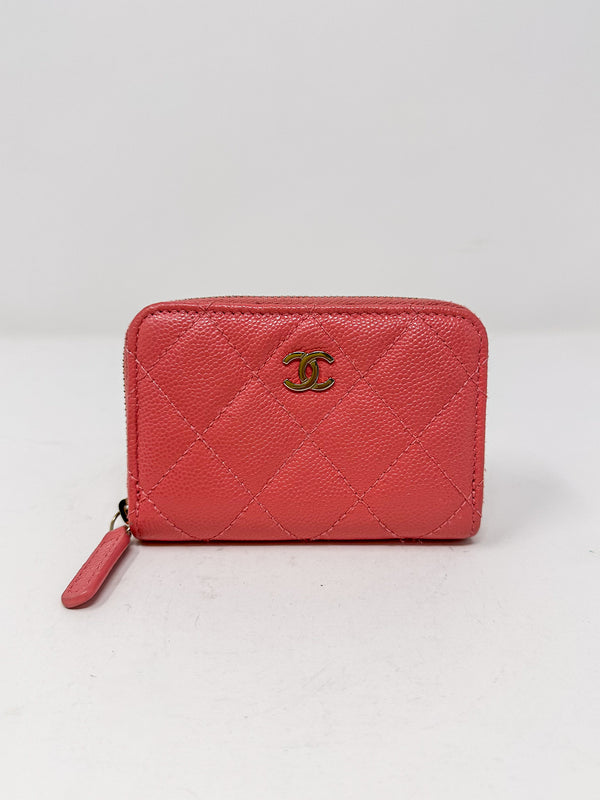 Chanel Classic Quilted Caviar Zipped Coin Purse