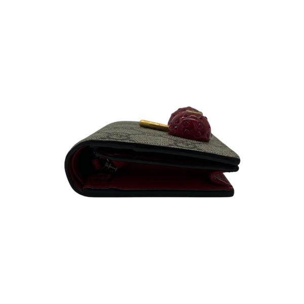 Gucci Monogram Cherry Wallet