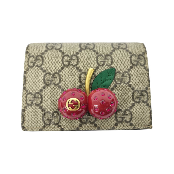 Gucci Monogram Cherry Wallet