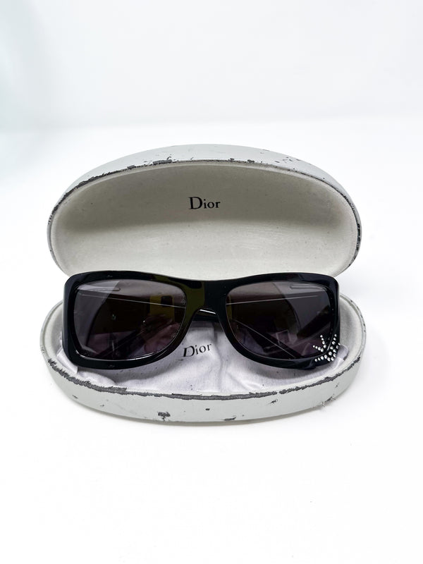 Christian Dior Vintage Spidior 2 Rhinestone Sunglasses