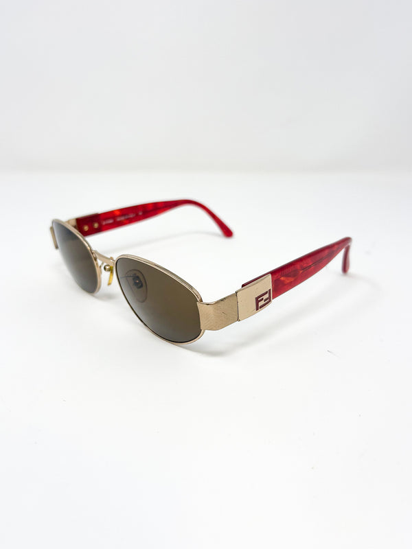 Fendi Oval Vintage Frame Sunglasses