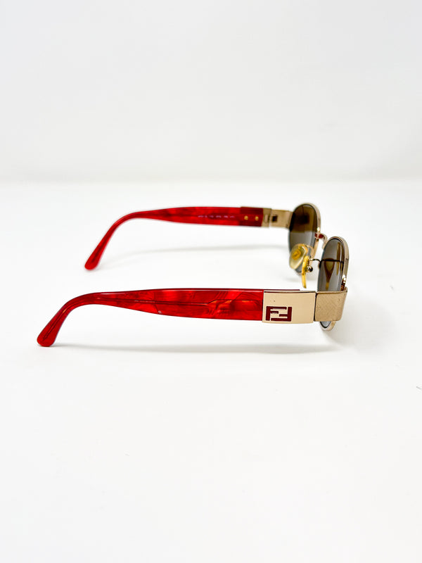 Fendi Oval Vintage Frame Sunglasses