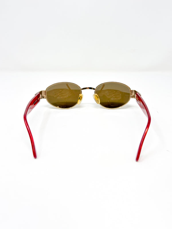 Fendi Oval Vintage Frame Sunglasses