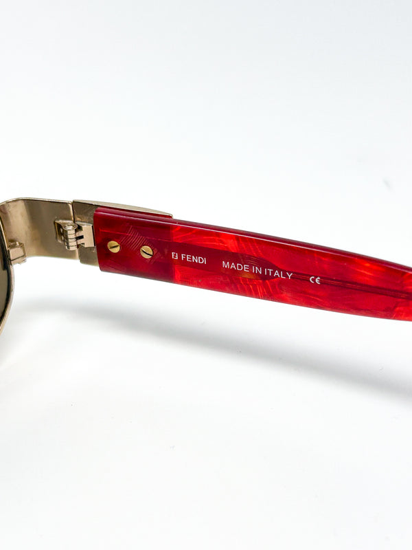 Fendi Oval Vintage Frame Sunglasses