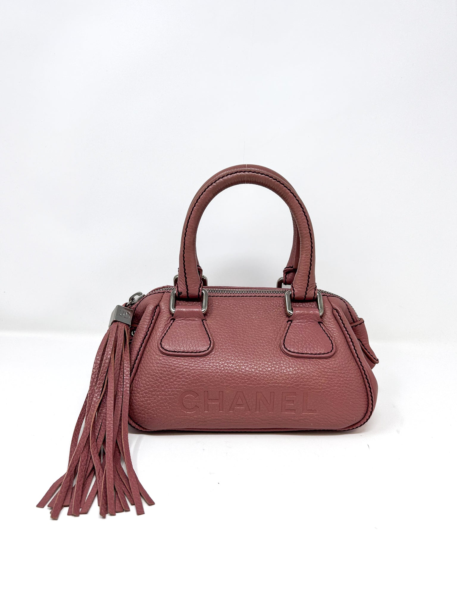 Chanel Pink LAX Tassel Bowler Bag