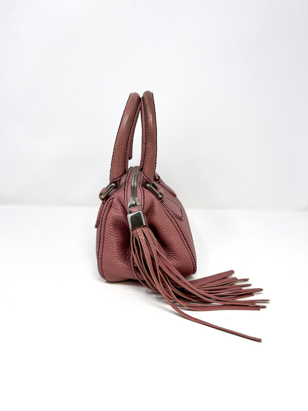 Chanel Pink LAX Tassel Bowler Bag