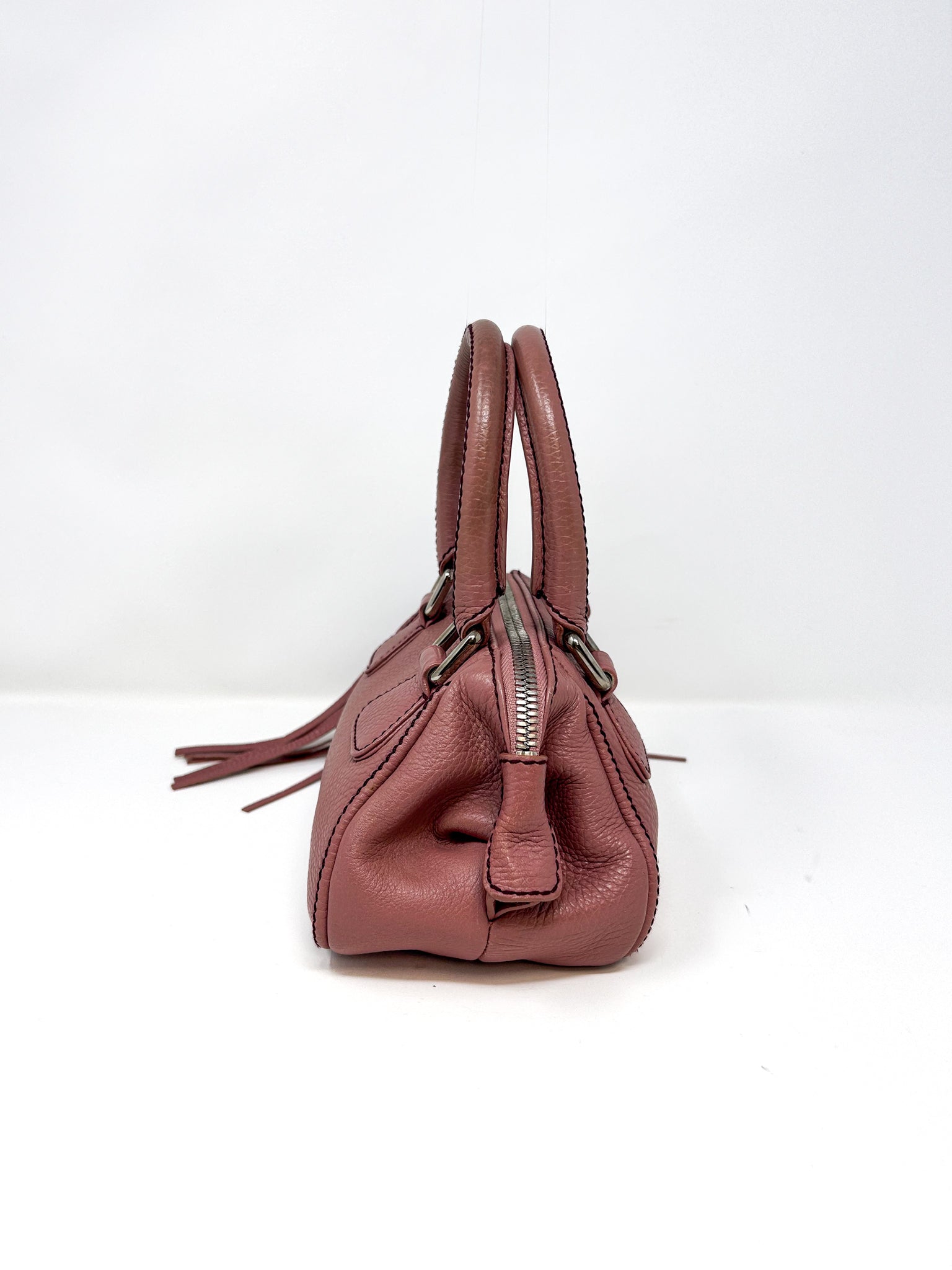 Chanel Pink LAX Tassel Bowler Bag