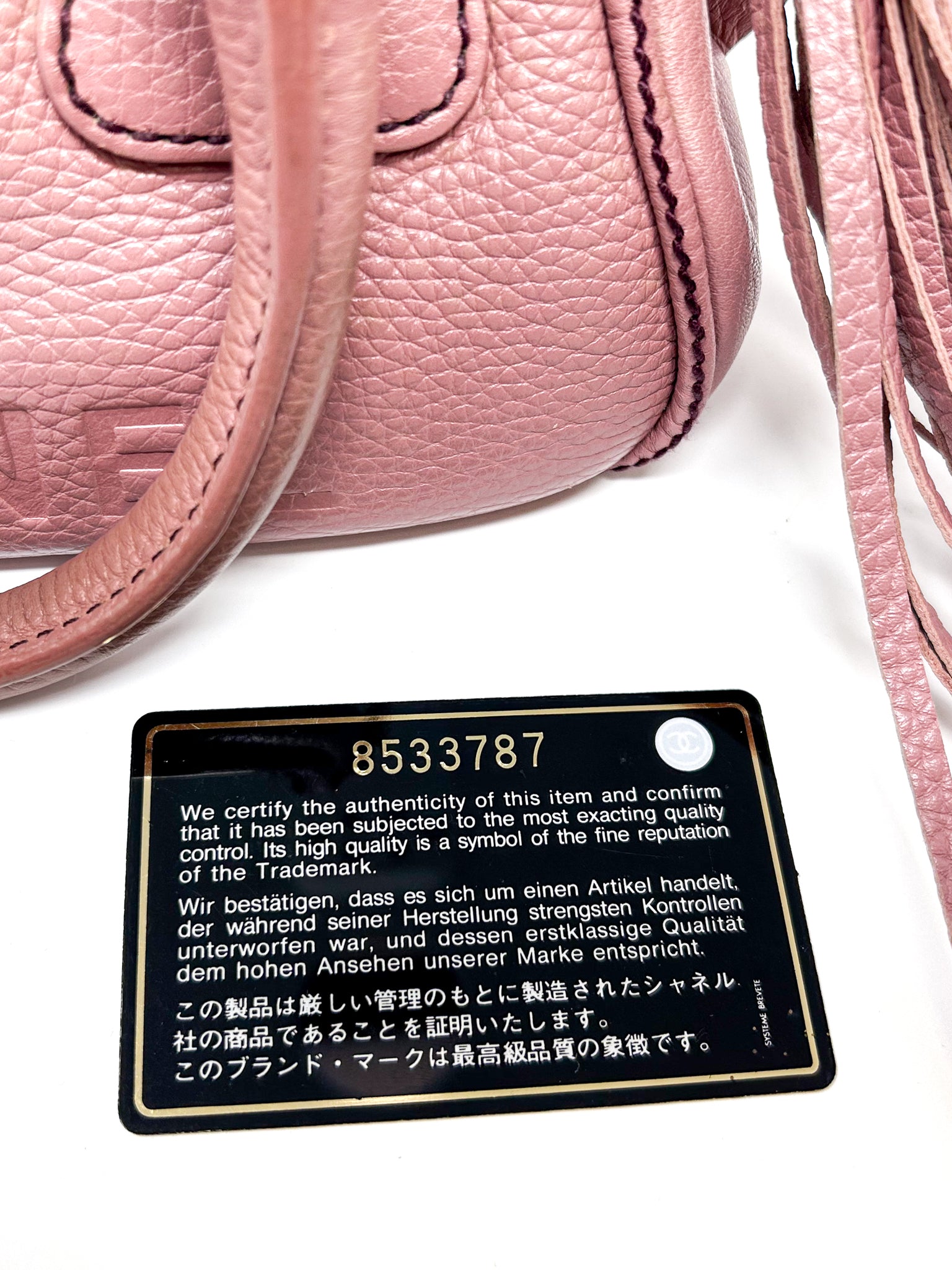 Chanel Pink LAX Tassel Bowler Bag