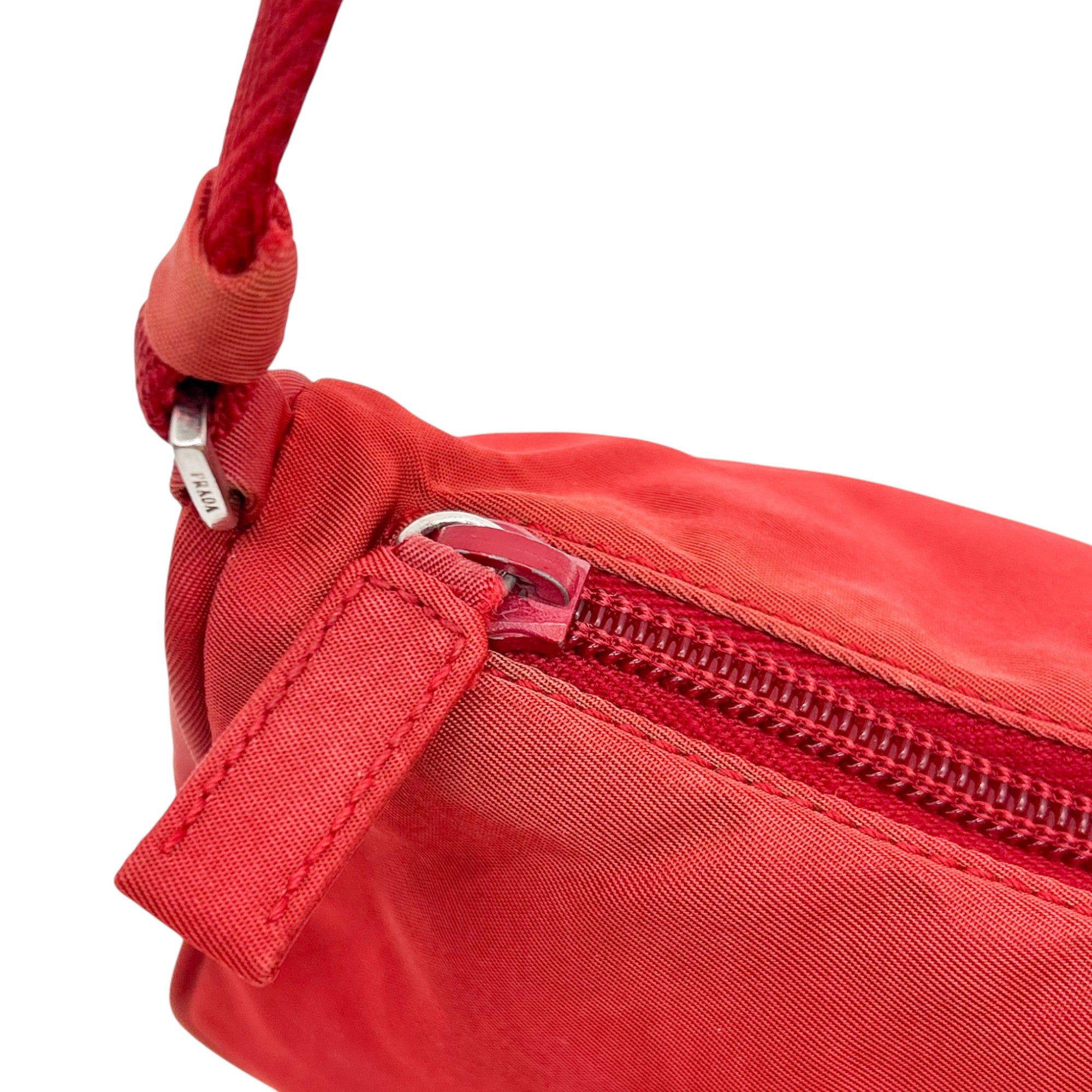 Prada Red Nylon Mini Shoulder Bag