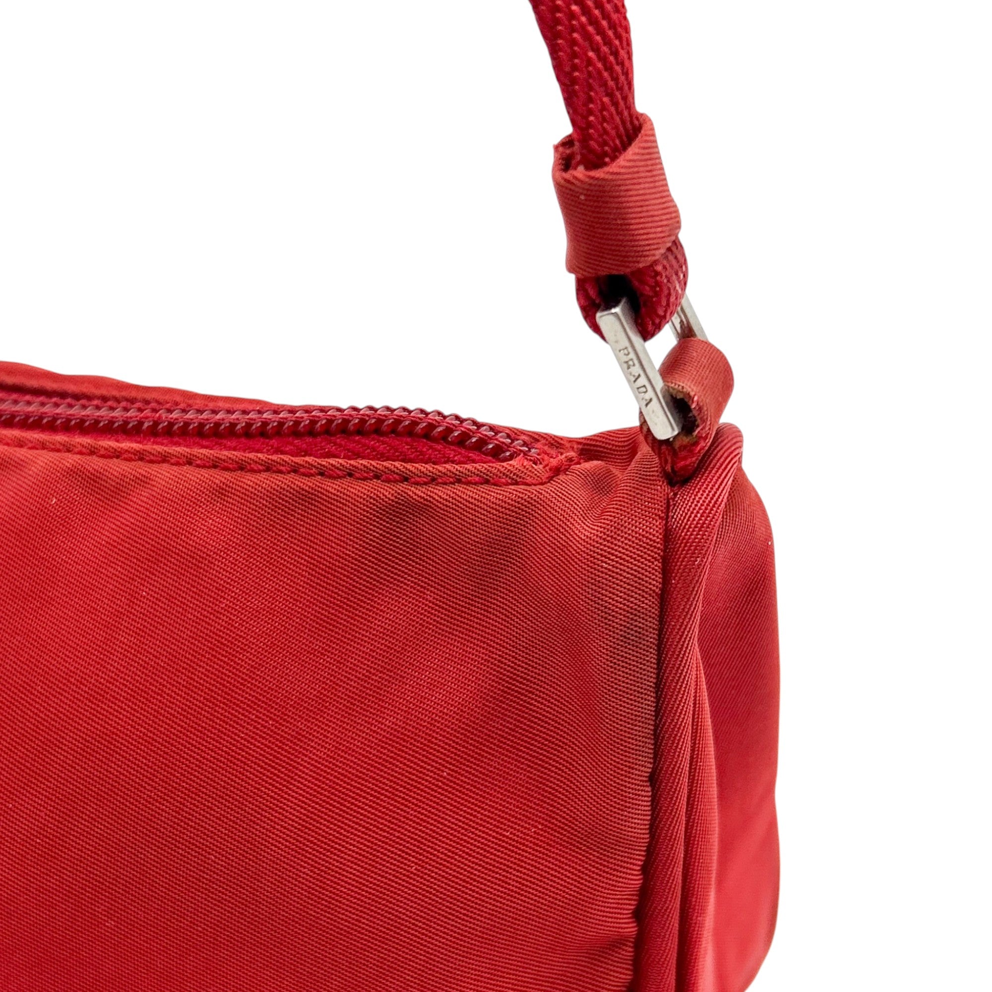 Prada Red Nylon Mini Shoulder Bag