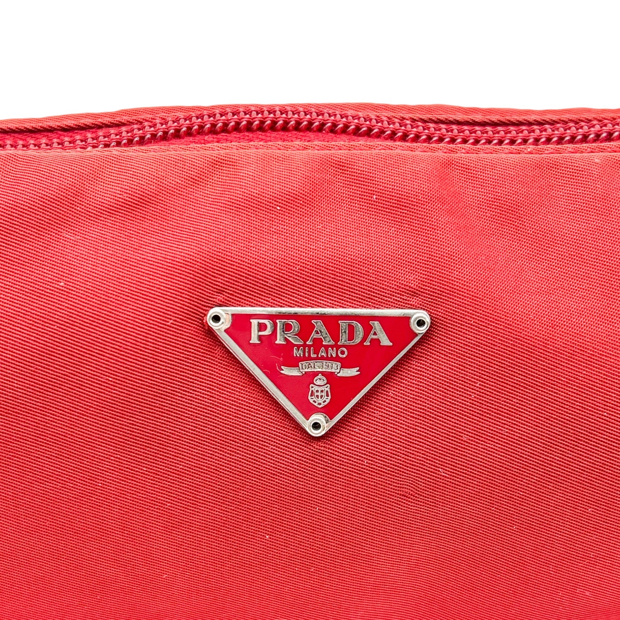 Prada Red Nylon Mini Shoulder Bag