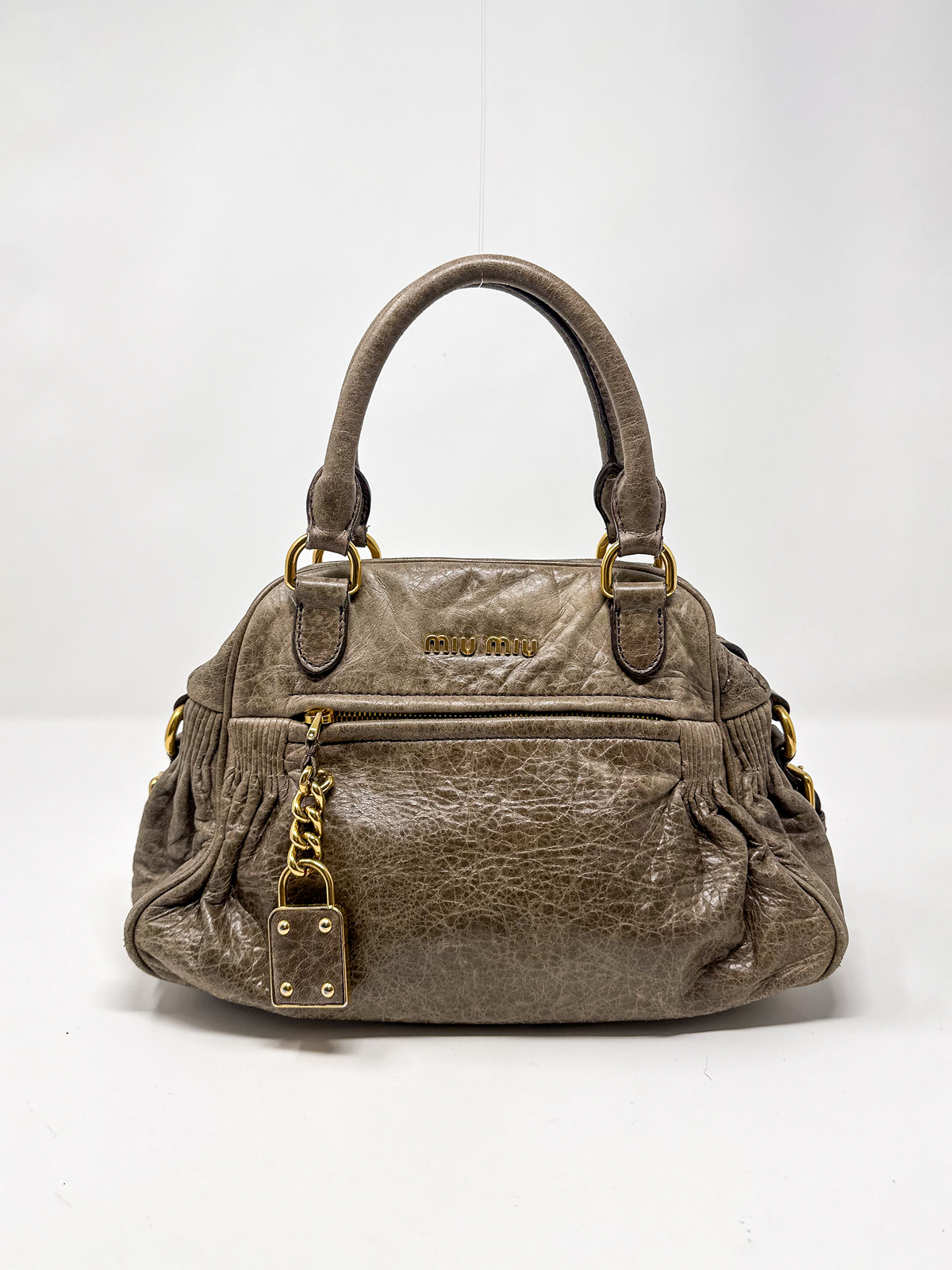 Miu Miu Nappa Charm Lily Handbag