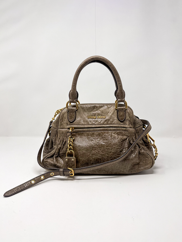 Miu Miu Nappa Charm Lily Handbag