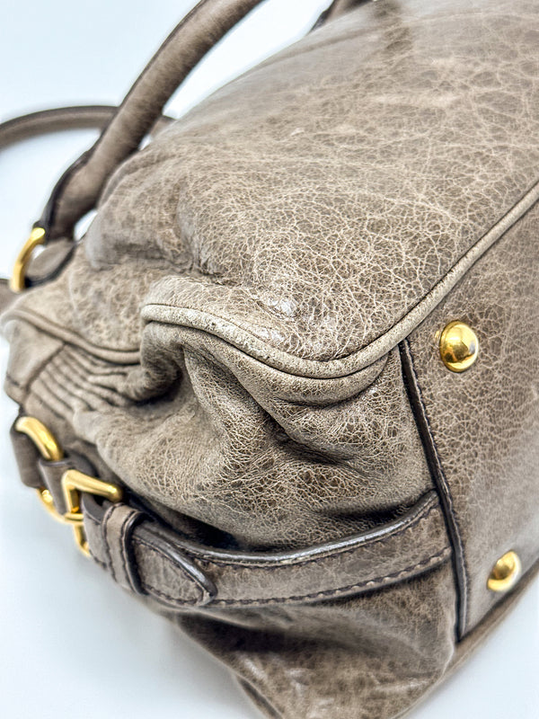 Miu Miu Nappa Charm Lily Handbag