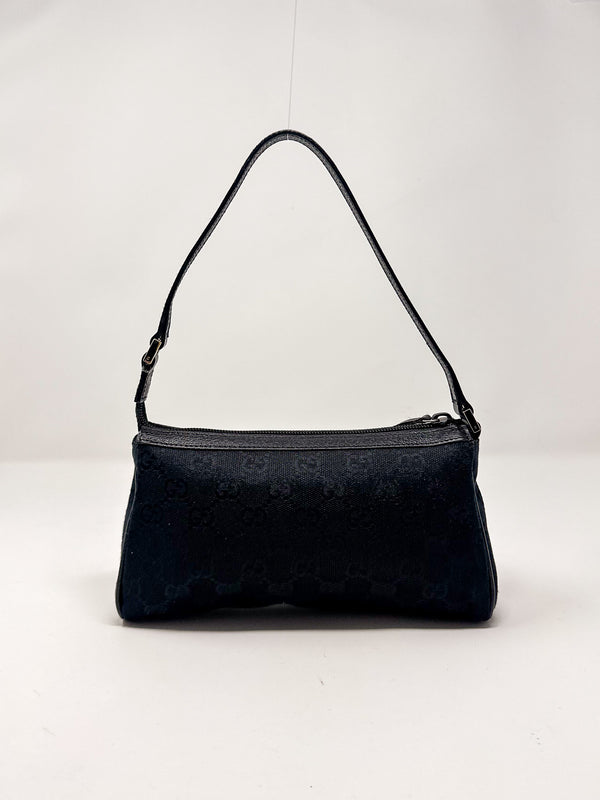 Gucci Black GG Canvas Abbey D-Ring Pochette