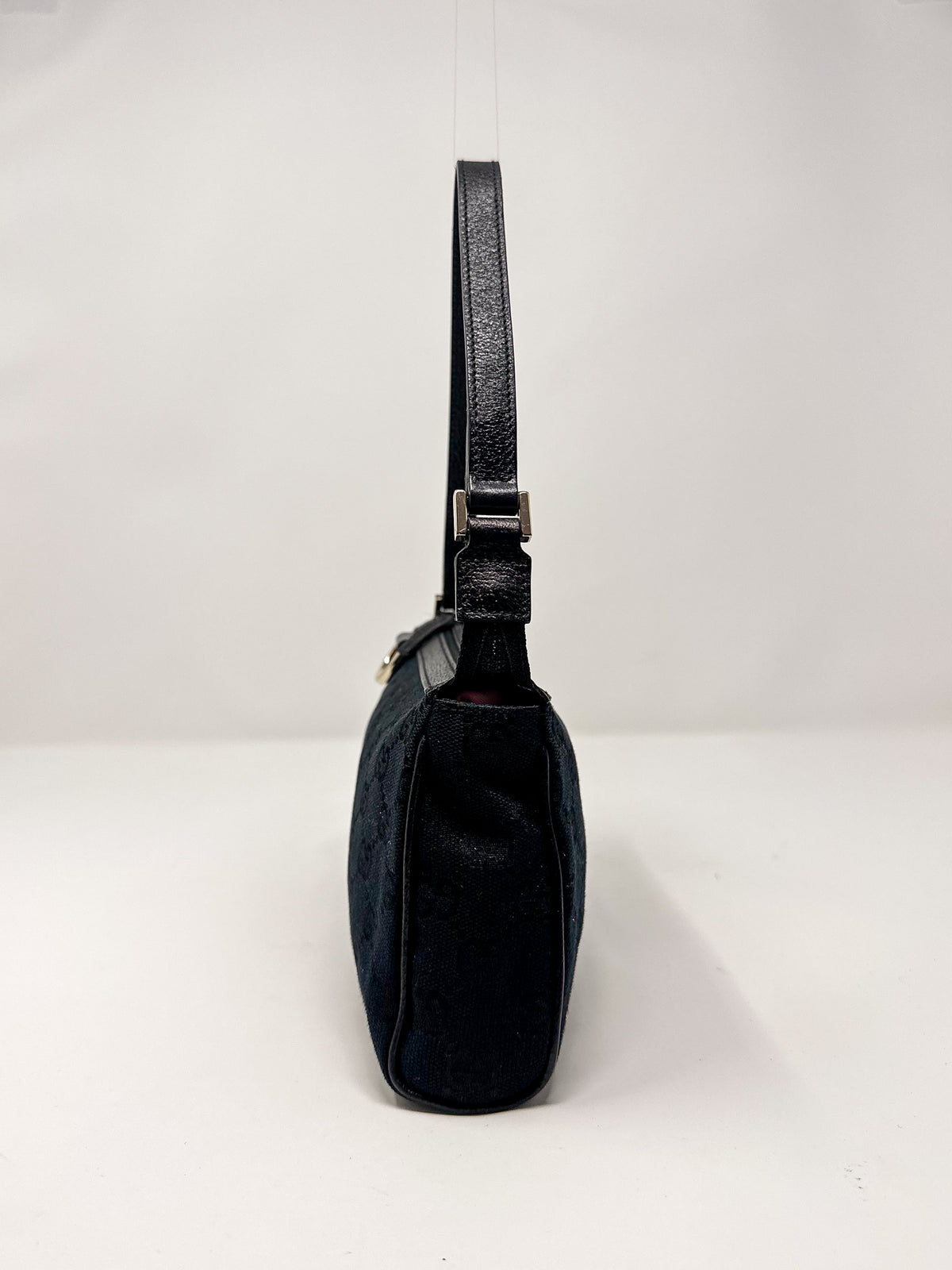 Gucci Black GG Canvas Abbey D-Ring Pochette