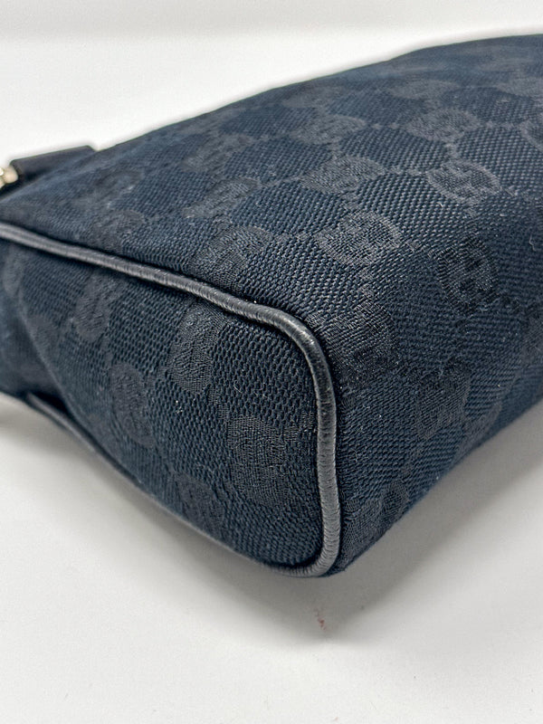 Gucci Black GG Canvas Abbey D-Ring Pochette