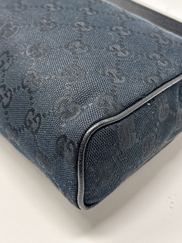Gucci Black GG Canvas Abbey D-Ring Pochette