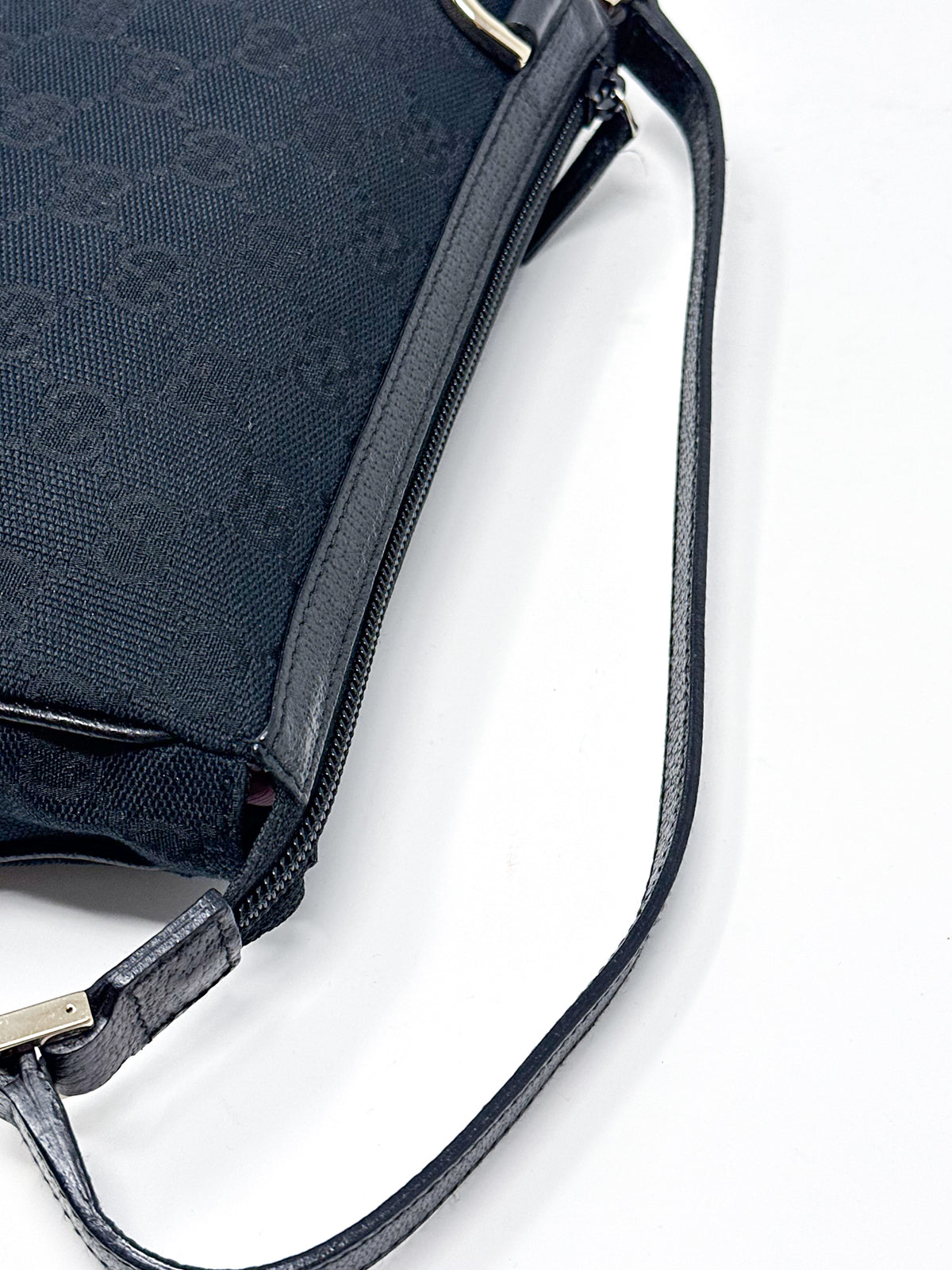 Gucci Black GG Canvas Abbey D-Ring Pochette