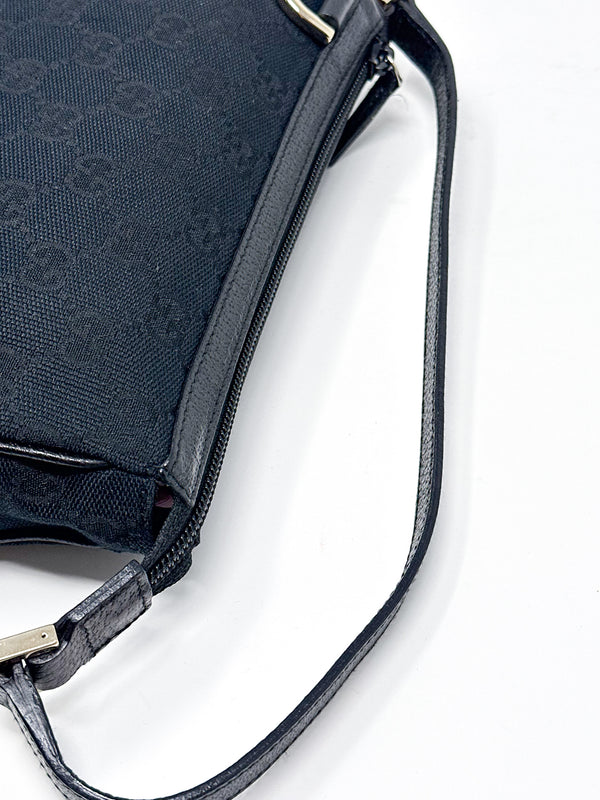 Gucci Black GG Canvas Abbey D-Ring Pochette