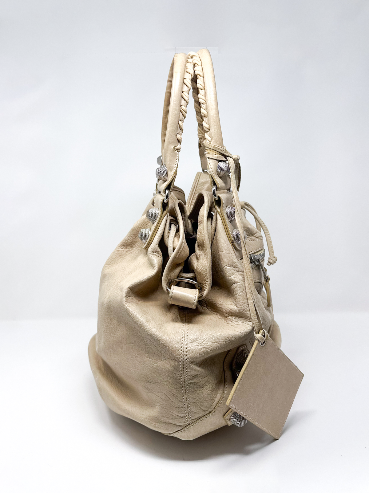Balenciaga Pompon Bucket Hobo Bag