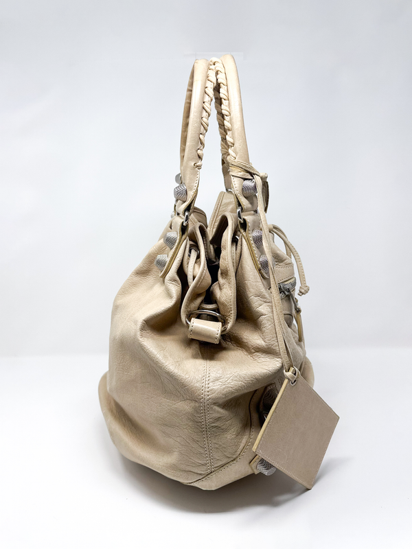 Balenciaga Pompon Bucket Hobo Bag
