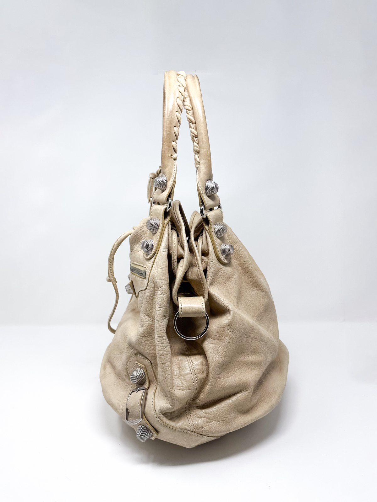 Balenciaga Pompon Bucket Hobo Bag