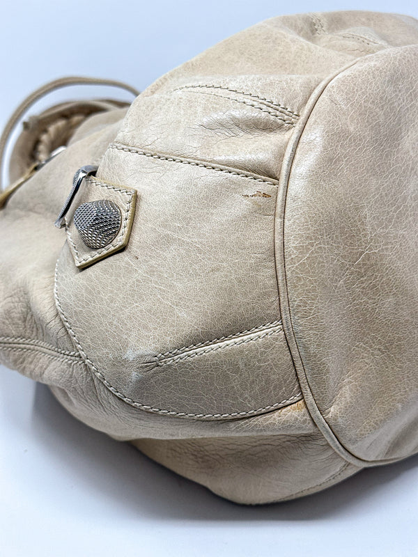 Balenciaga Pompon Bucket Hobo Bag