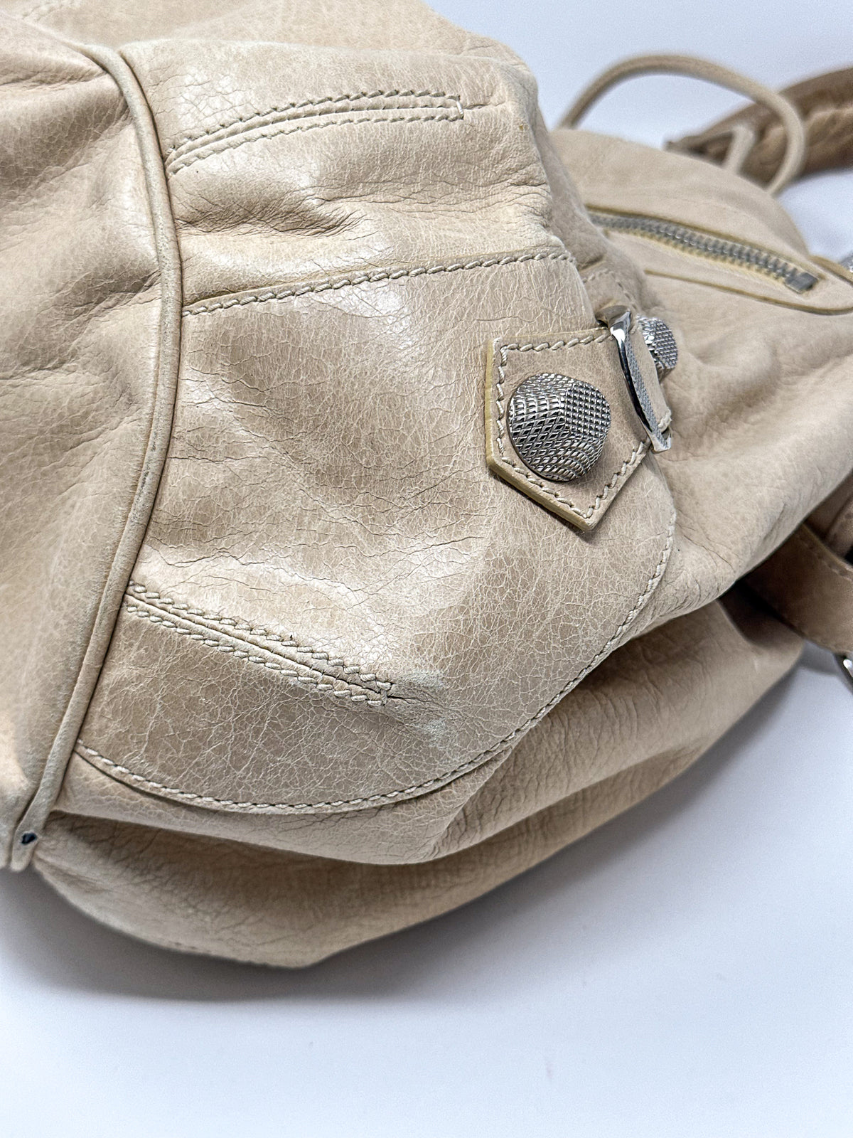 Balenciaga Pompon Bucket Hobo Bag